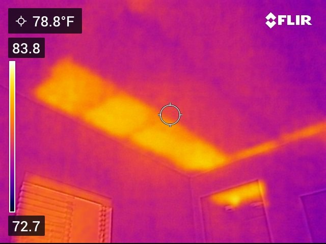 Thermal imaging inspection finding